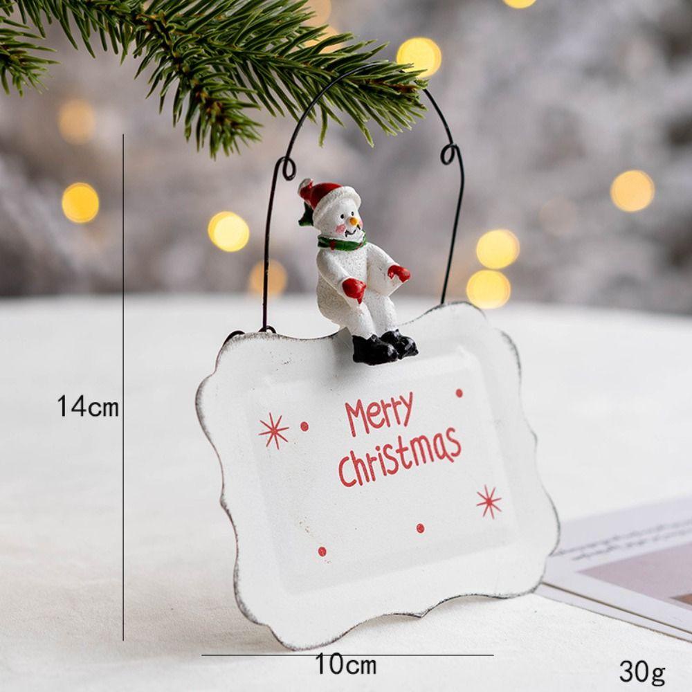 Phụ Kiện Treo Trang Trí Cây Thông Hình Ông Già Noel Bằng Sắt