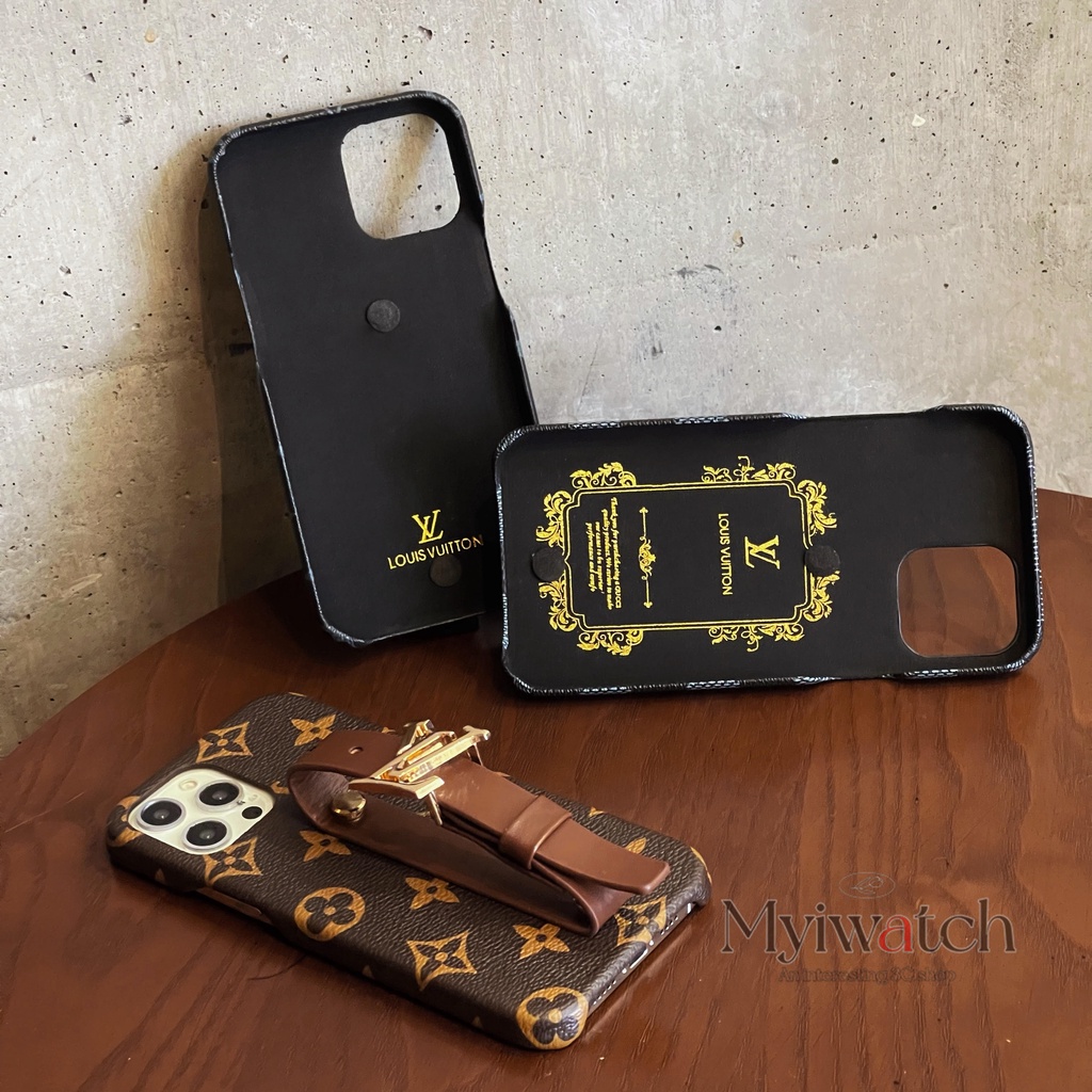 Ốp Điện Thoại Da Bảo Vệ Toàn Diện Chống Rơi Phối Dây Đeo Tay Kim Loại Thời Trang Cho iphone 13 Pro Max 12 11 Pro Max