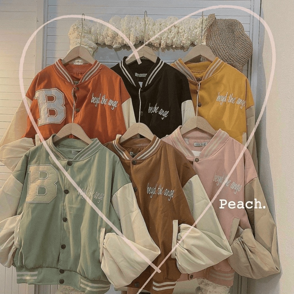 Áo Khoác Nữ Croptop Chữ B Chất Da Lộn Kiểu Bomber Form Rộng Mặc Trẻ Trung Năng Động NEW UNISEX