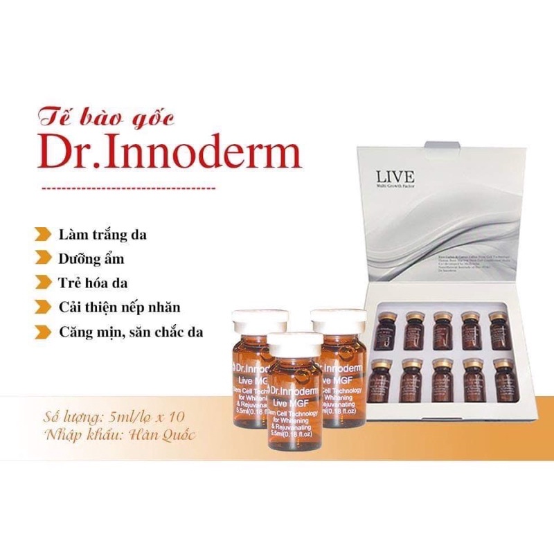 1LỌ  Tế Bào Gốc Làm Trắng Giảm Nhăn Dr.Live MGF - Dr innoderm
