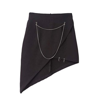 Chân váy body ôm phối xích lệch tà ulzzang