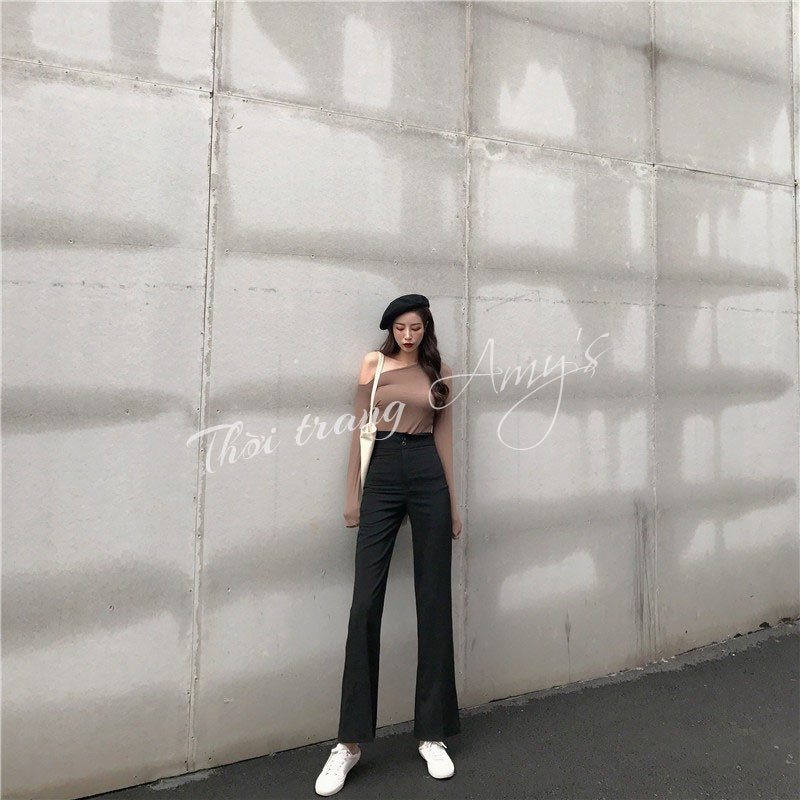 Quần ống loe lưng cao 🦋FREESHIP🦋 tôn dáng chất xịn - Thời trang Amys | BigBuy360 - bigbuy360.vn