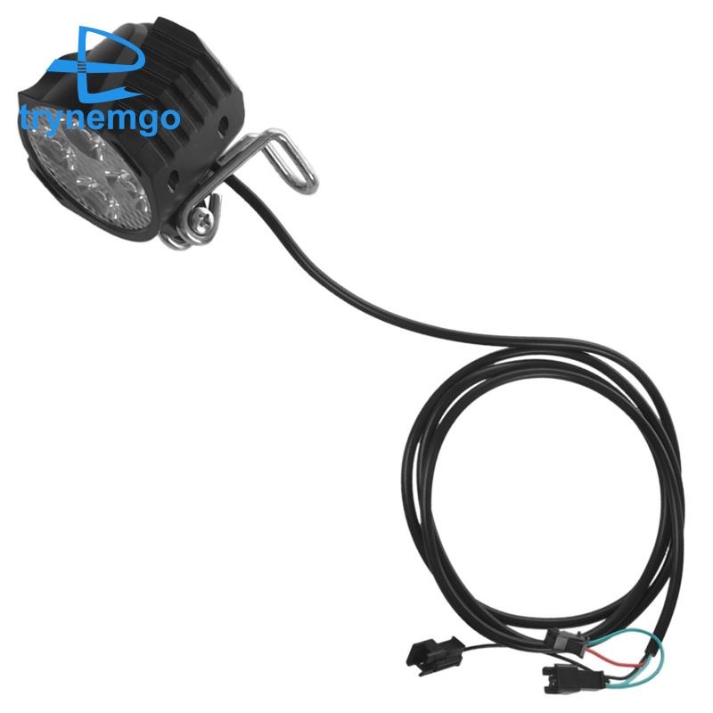 Đèn pha LED 12V 24V 36V 48V 60V 72V kèm còi chất lượng cho xe đạp