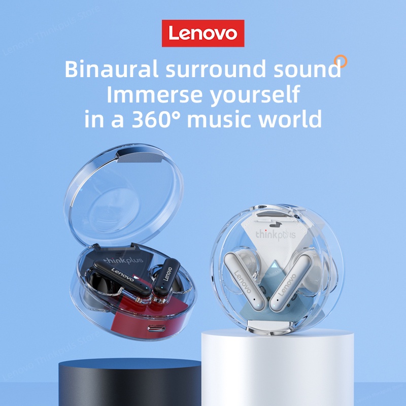 Tai nghe bluetooth Lenovo lp10 không dây với âm thanh kép bass giúp giảm tiếng ồn không thấm nước với micro 5.2