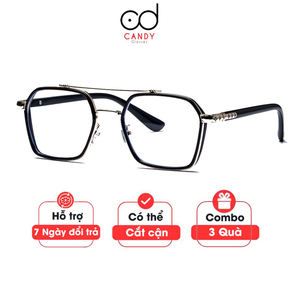 Gọng kính cận unisex 2155, kính nam nữ đa giác – Tiệm kính Candy