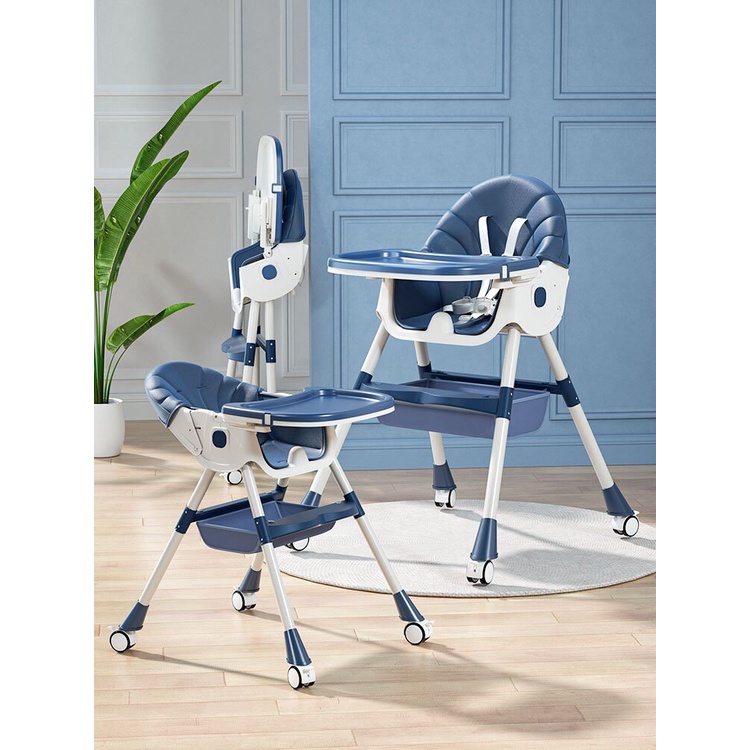Ghế ăn dặm UMOO-05117 gấp gọn, ngả tựa lưng