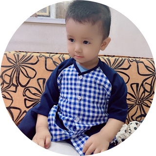 Bộ bà ba bé trai kèm khăn rằn