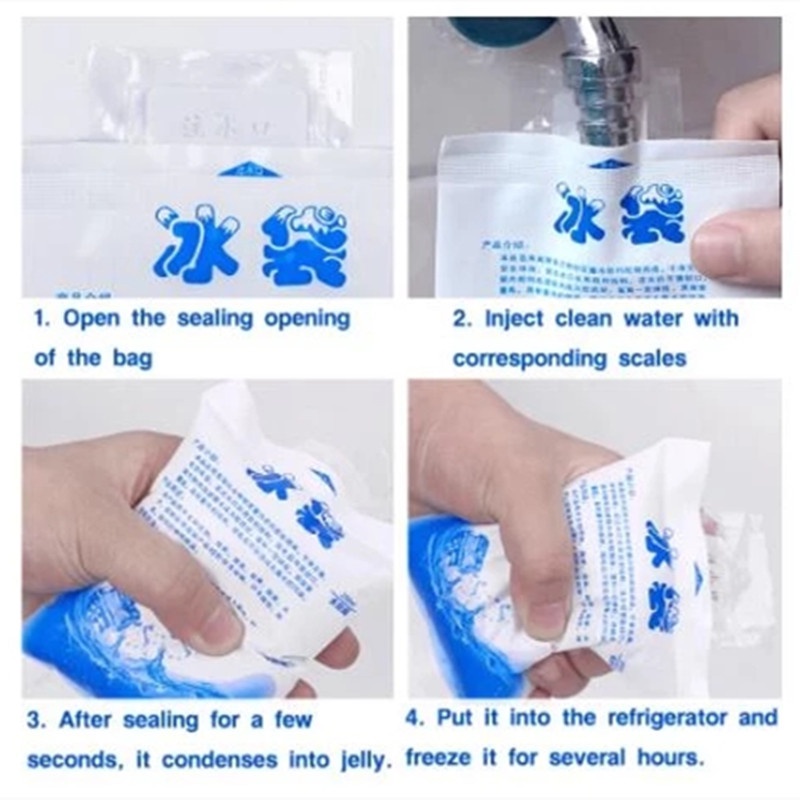 Set 10 Túi Gel Đựng Đá Giữ Thực Phẩm Tươi Ngon Có Thể Tái Sử Dụng