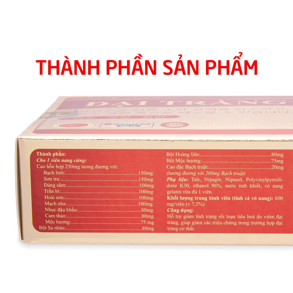 Viên uống thảo dược giảm viêm đại tràng, rối loạn tiêu hóa, tiêu chảy - 30 viên [Đại Tràng Rox 30 viên]