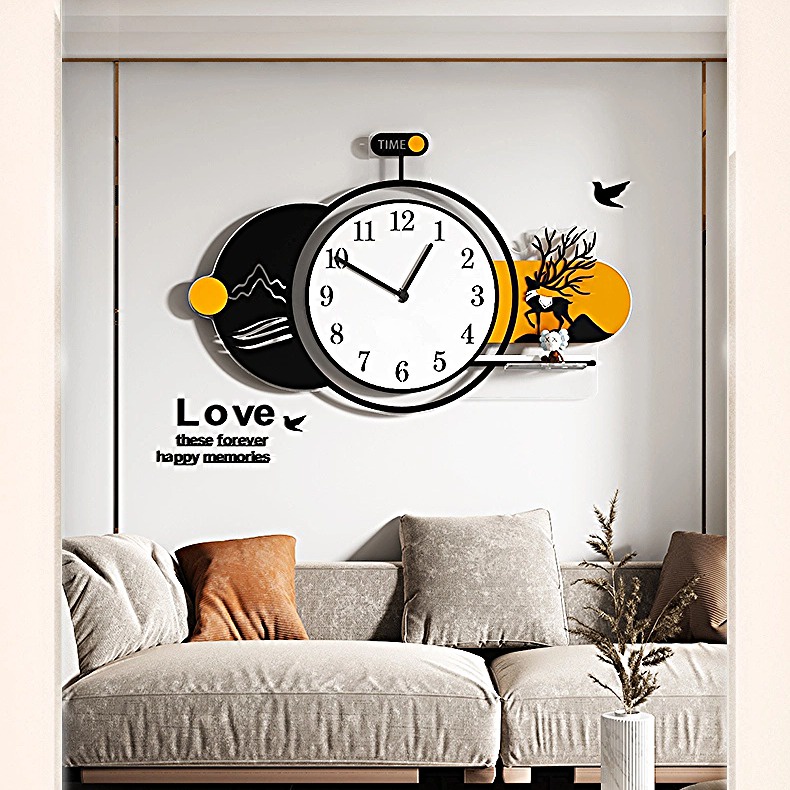 Đồng hồ treo tường - CL053 - Phong cách hiện đại - Kích Thước: 40cm x 62,5cm