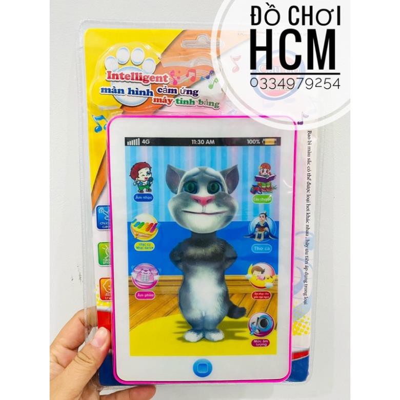 Đồ chơi ipad/ điện thoại mèo tom thông minh, biết kể chuyện, làm thơ, chơi nhạc, ru bé ngủ