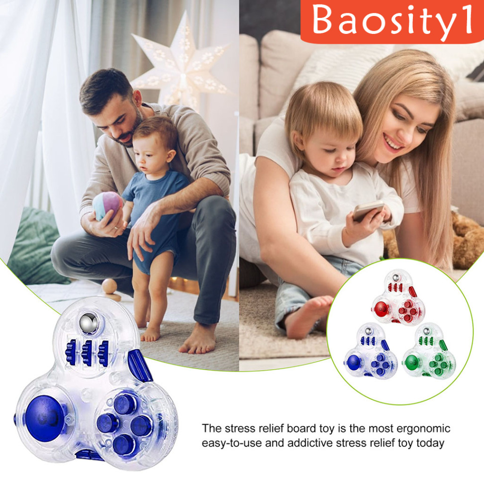 [BAOSITY1]Portable Fidget Pad Controller Anxiety Stress Reducer Hand Toy Durable Red