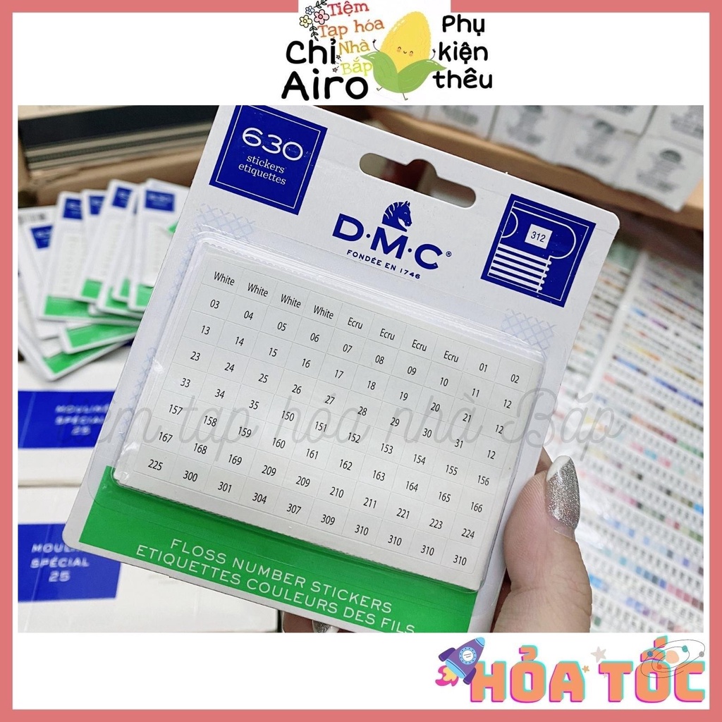 Bảng Dán 640 Mã Code Chỉ DMC Pháp Chính Hãng