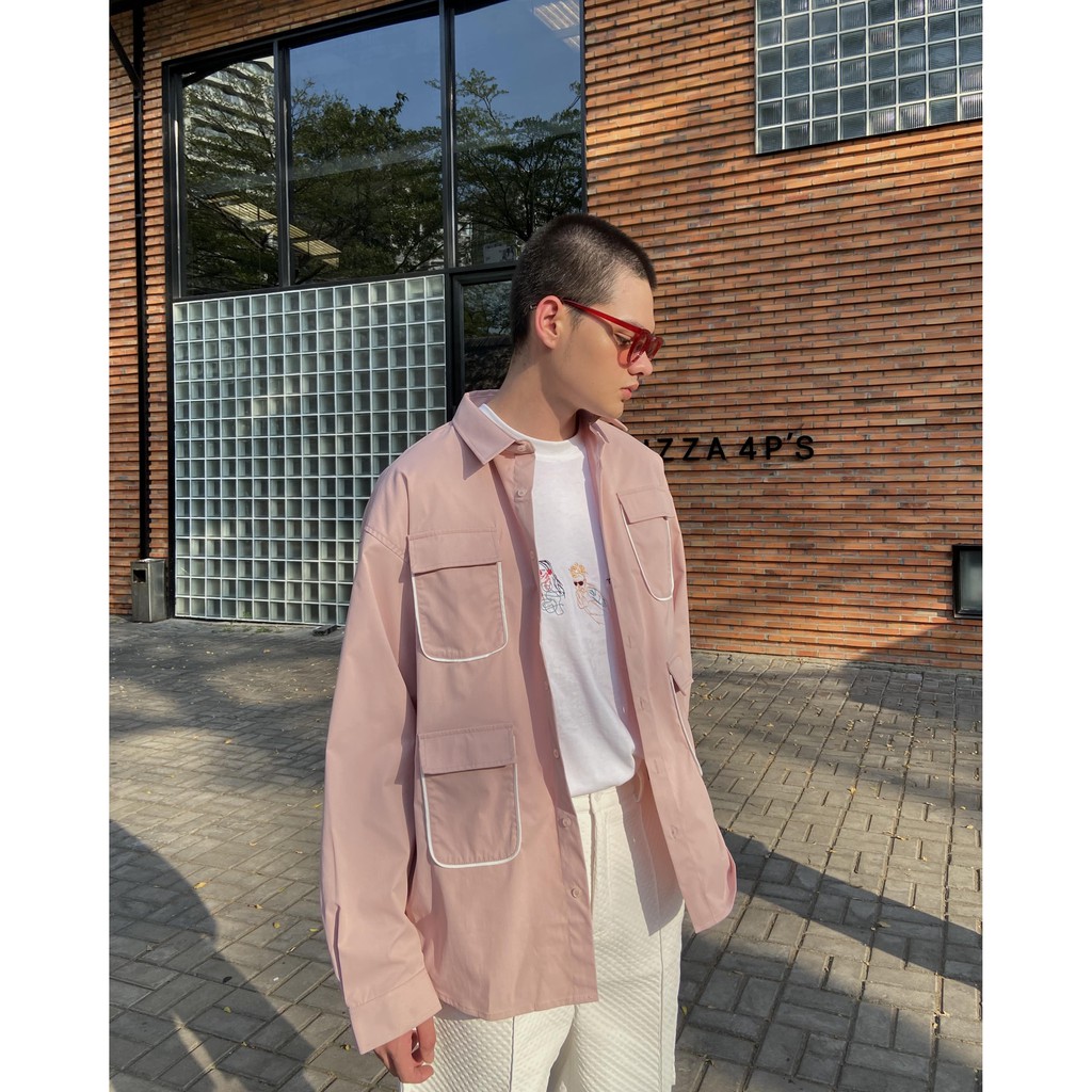 ÁO SOMI POCKET Shirt PINK | BigBuy360 - bigbuy360.vn