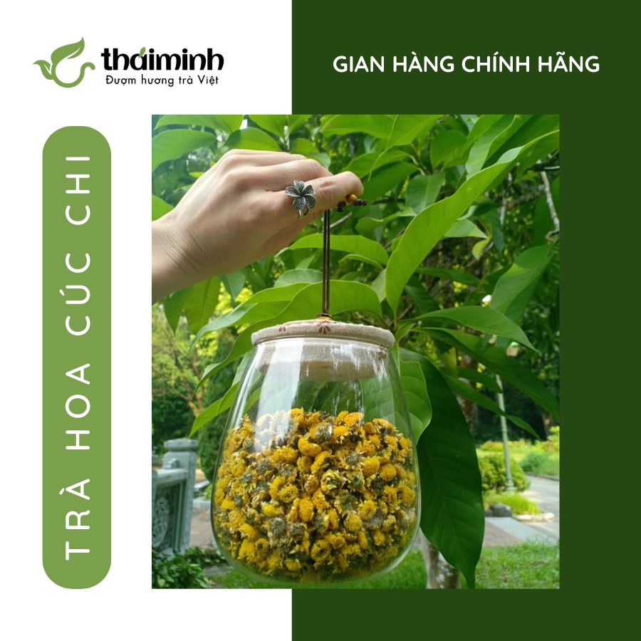 🌿CHÍNH HÃNG Trà Hoa Cúc Chi Sấy Lạnh Nguyên Bông Thái Minh, Hũ Thủy Tinh Cao Cấp 38g 50g an toàn thanh nhiệt tự nhiên