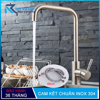 Vòi rửa chén bát nóng lạnh cắm chậu  OS602 Inox 304 nguyên khối- Bảo hành 3 năm