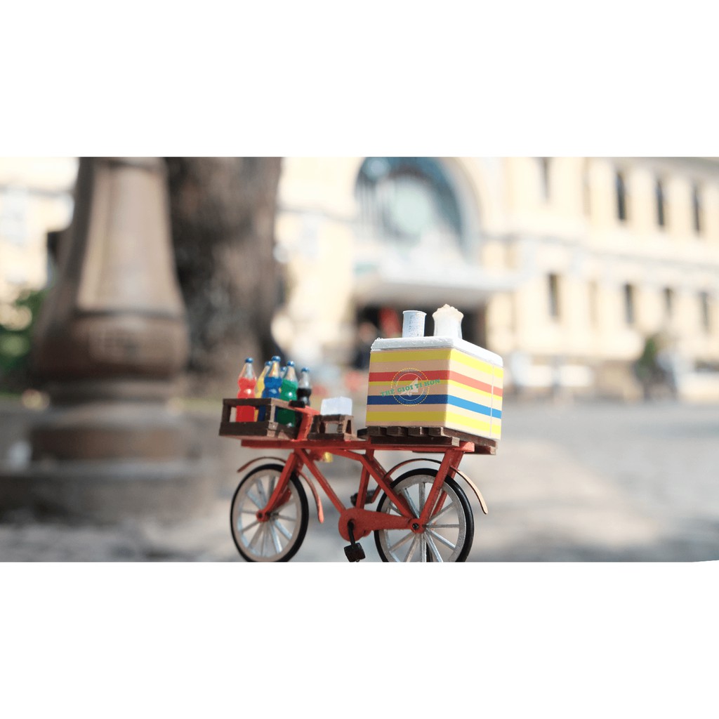 Mô Hình Xe Hàng Rong Ký Ức Tuổi Thơ Sài Gòn - Xe Si Rô Đá Bào - HR02