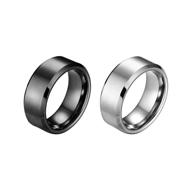 Nhẫn Thép Titan Trơn Hình Tròn Thời Trang Dành Cho Nam Nữ