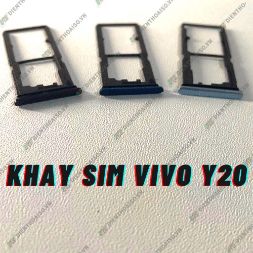 [Mã ELFLASH5 giảm 20K đơn 50K] Khay sim máy Vivo Y20 xanh, đen, trắng
