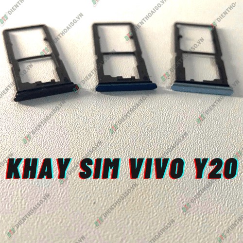 Khay sim máy Vivo Y20 xanh, đen, trắng