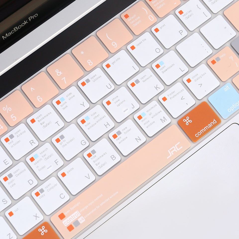 Phủ phím JRC Shortcut cho Macbook chính hãng tông màu cam