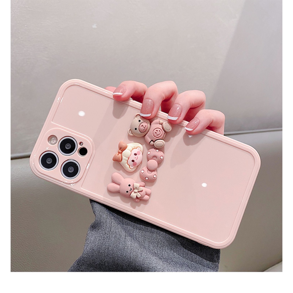 Ốp Điện Thoại tpu Dẻo Họa Tiết Cô Gái Màu Hồng Cho iPhone X XS XR XS max 7Plus 8Plus