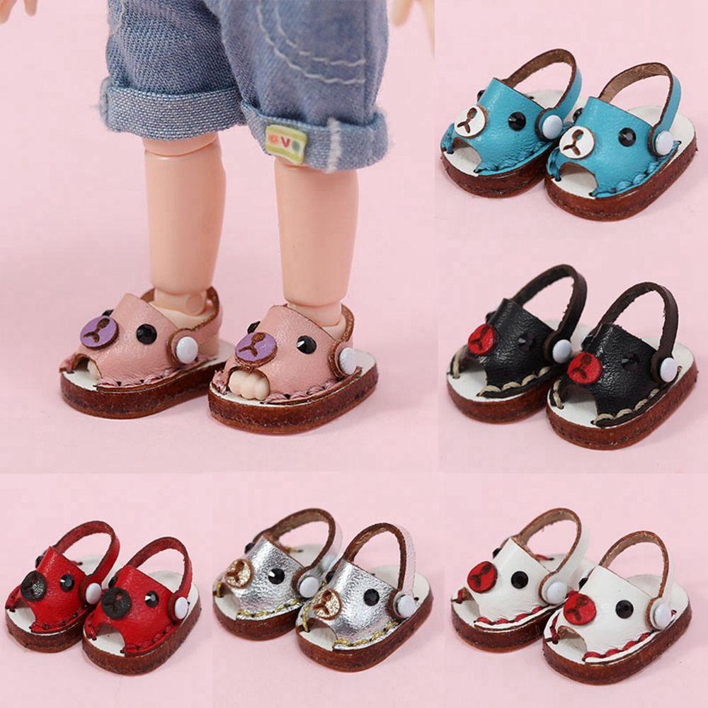 Giày Búp Bê Da Bò Handmade 6 Màu Dành Cho Búp Bê 1 / 11 OB11