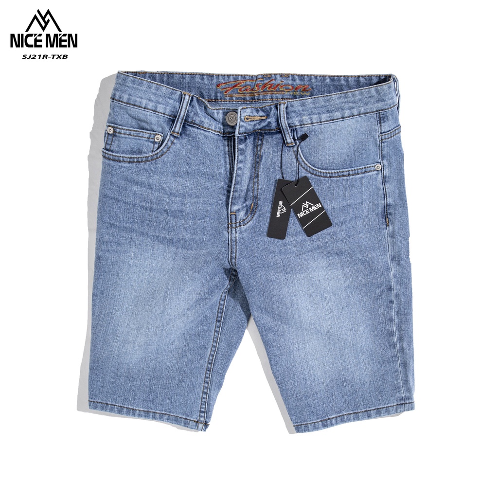 Quần Short Jean Nam Trơn 3 Màu Chất Bò - Quần Short Ngắn Nam Co Giãn Thời Trang Cao Cấp- Nicemen