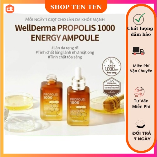 Tinh Chất Keo Ong WellDerma Propolis 1000 Phục Hồi Chống Lão Hóa Thế Hệ Mới, làm dịu và bổ sung độ ẩm cho da