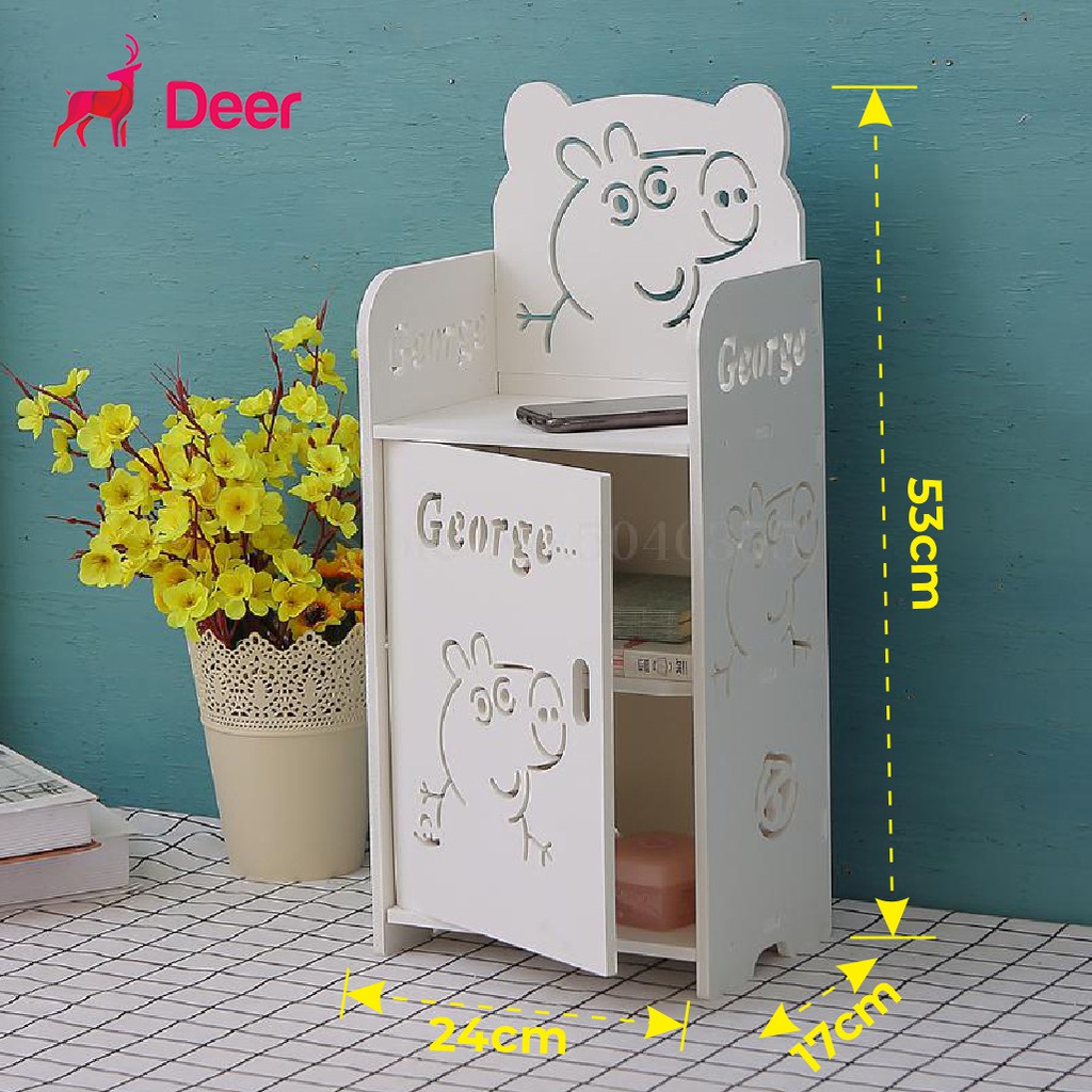 Tủ Đầu Giường Họa Tiết Peppa Dễ Thương - Deer Decor