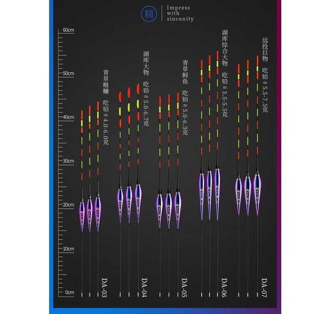 Phao săn hàng ngày đêm - DA , ngọn chống gãy, độ cứng cao, tín hiệu chuẩn được làm từ Nano cao cấp