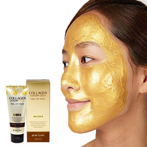 Mặt Nạ Lột Thanh Lọc, Dưỡng Da Săn Chắc 3W Clinic Collagen &amp; Luxury Gold Peel Off Pack 100g