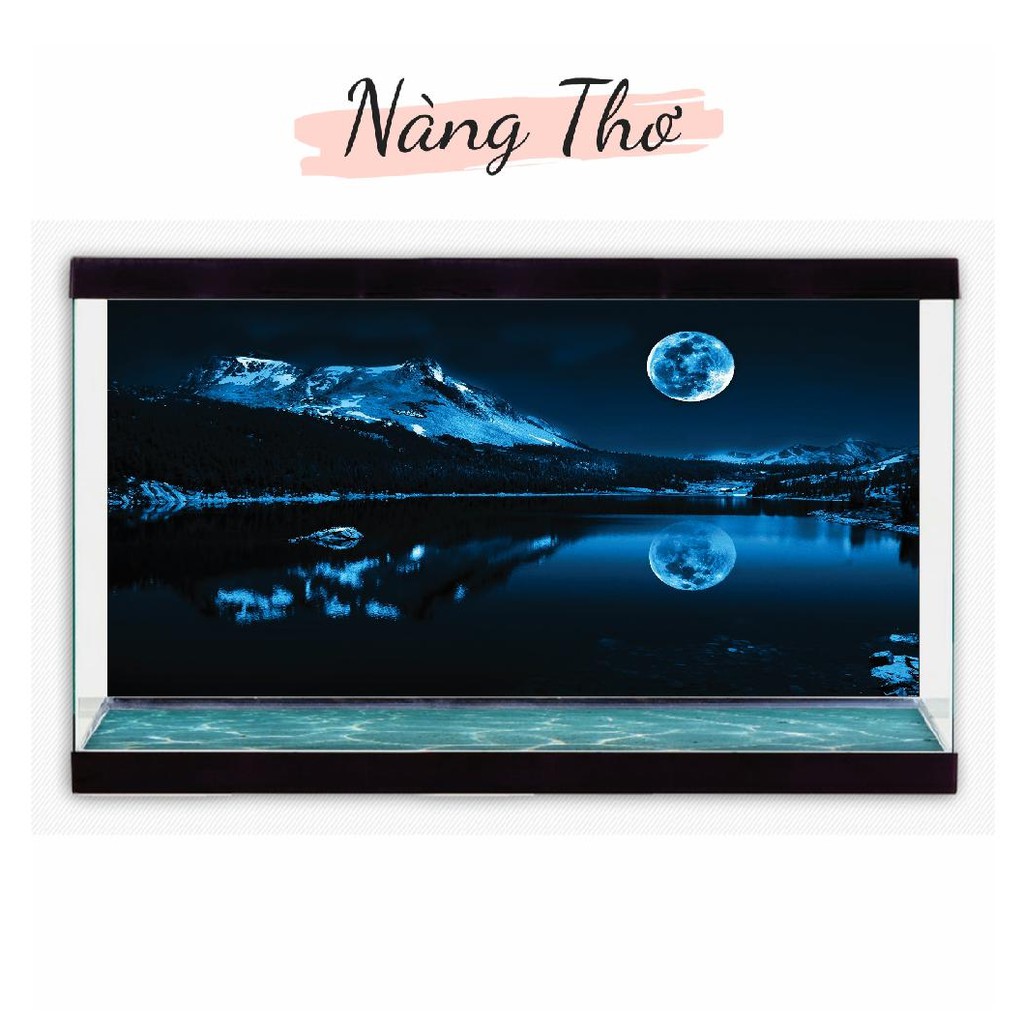 DECAL DÁN HỒ CÁ_TRANH 3D NEW MOON NÀNG THƠ