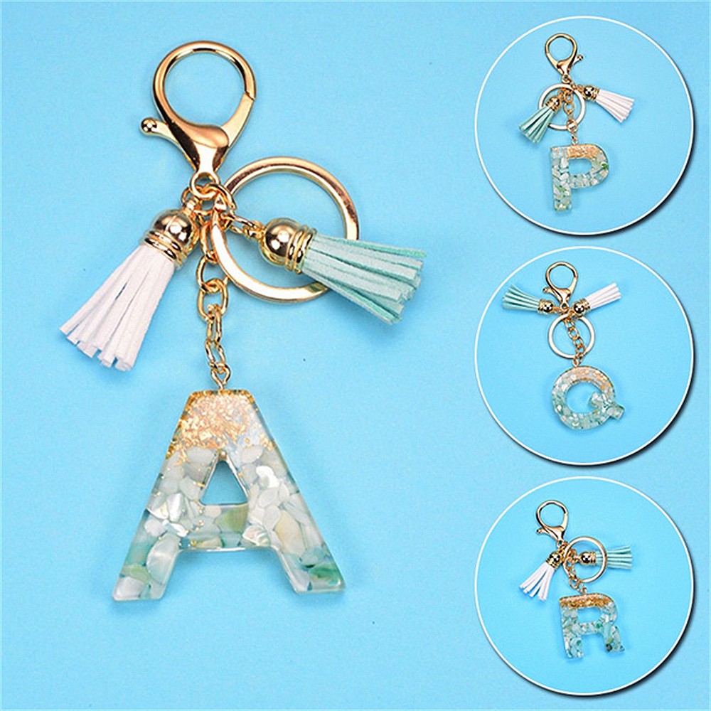 Mới Set 26 Mặt Trang Trí Móc Khóa Hình Chữ Cái Xinh Xắn