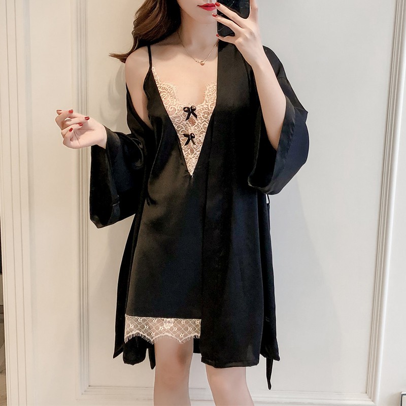 Đầm Ngủ Hai Dây Phối Ren Gợi Cảm Cho Nữ | BigBuy360 - bigbuy360.vn
