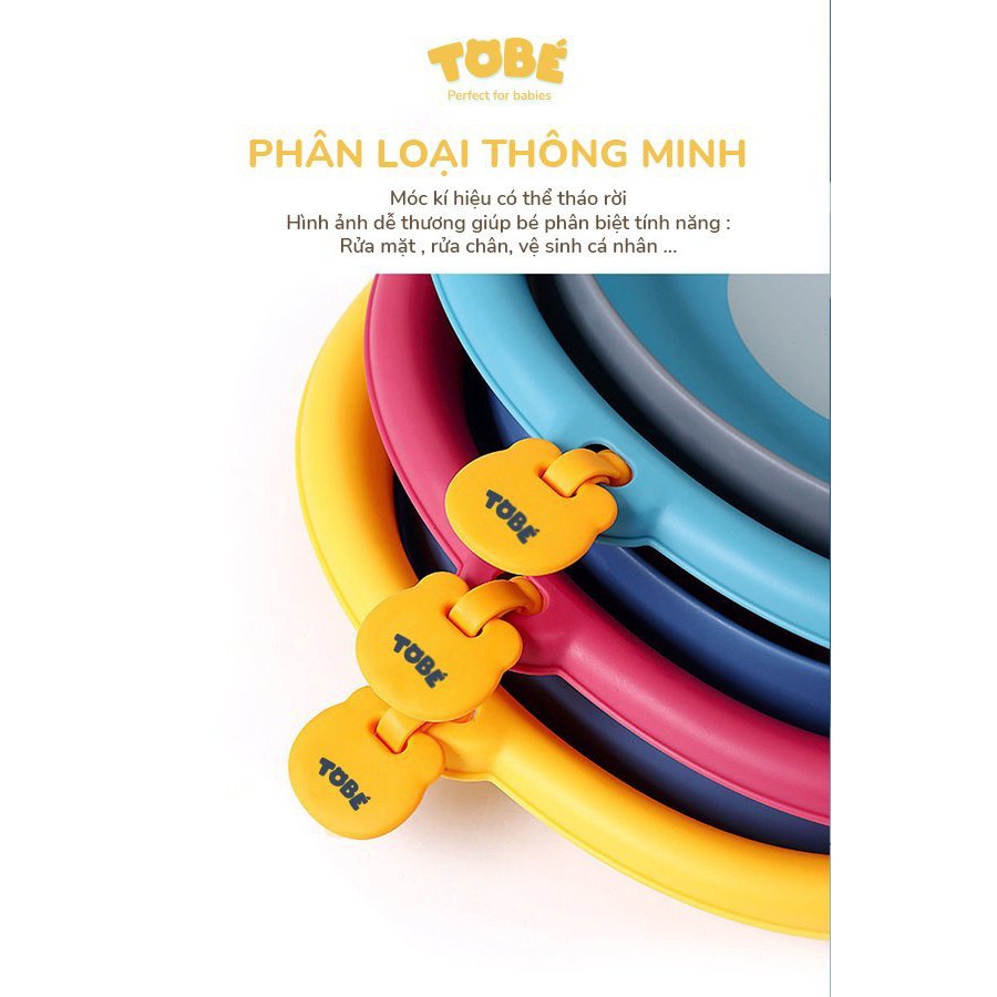 Chậu rửa mặt TOBÉ gấp gọn hình ngộ nghĩnh đáng yêu cho bé