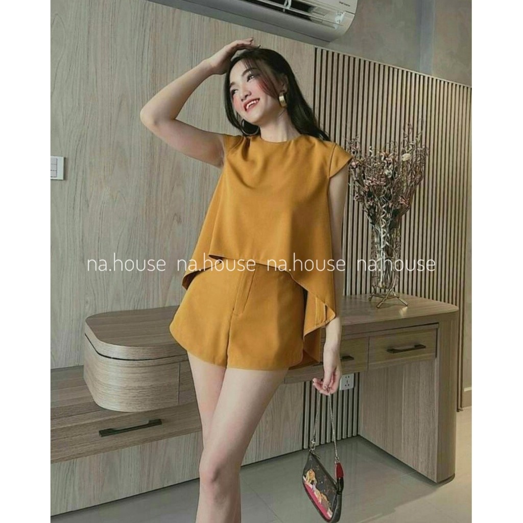 SET ÁO VẠT DÀI CÁCH ĐIỆU NAHOUSE SET ÁO MIX QUẦN THIẾT KẾ XINH XẮN VÀ SANG TRỌNG