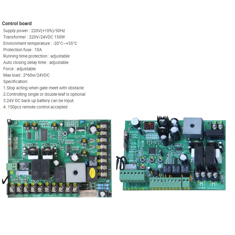 Mô tơ cửa cổng cánh tay đòn C023 300kg/cánh