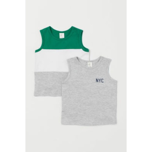 Set áo ba lỗ bé trai HM auth