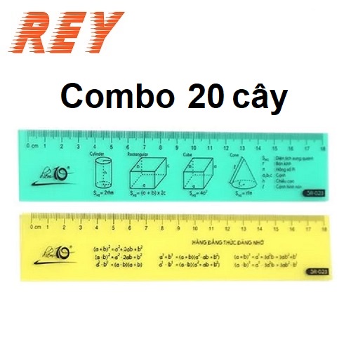 [Giao hỏa tốc] Combo 20 cây thước dẻo 𝑻𝒉𝒊𝒆̂𝒏 𝑳𝒐𝒏𝒈 PP 18cm Điểm 10 SR-023