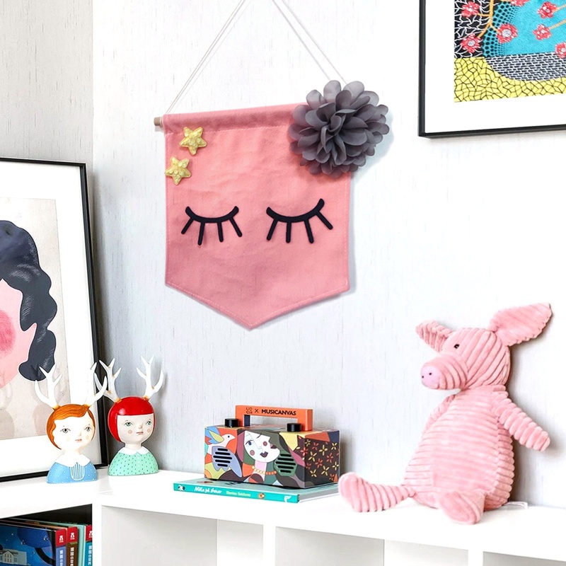 Phụ Kiện Treo Tường Trang Trí Phòng Ngủ / Phòng Khách Hình Lông Mi / Hoa Xinh Xắn