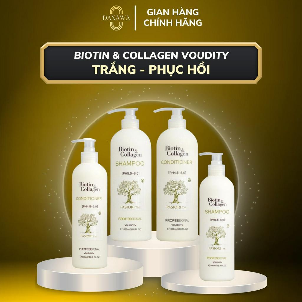 Dầu Gội Xả Biotin Collagen Màu Trắng Phục Hồi Và Chống Rụng Tóc 500ml/1000ml