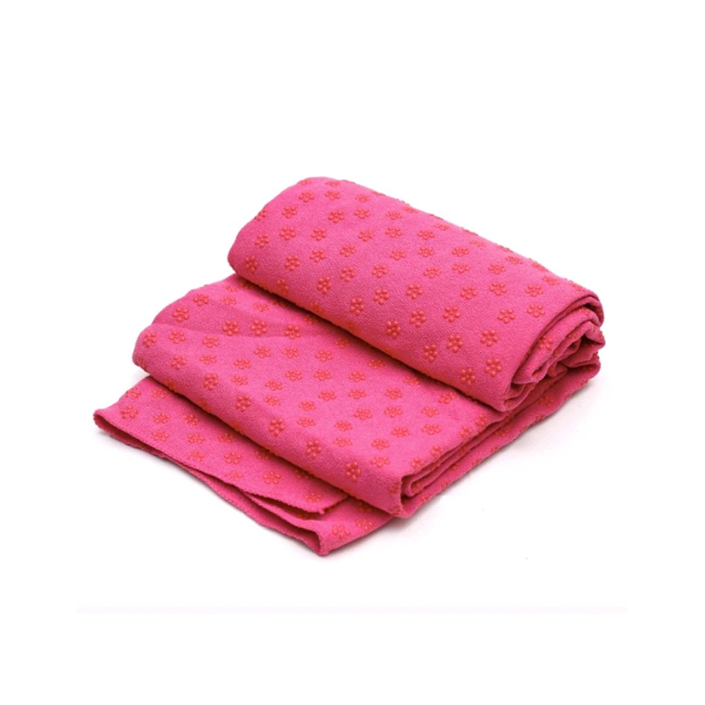 Khăn Trải Thảm Yoga KTT01 Chất Liệu Microfiber Dày Chống Trượt Thấm Mồ Hôi Cao Cấp [Tặng Túi Đựng Khăn]