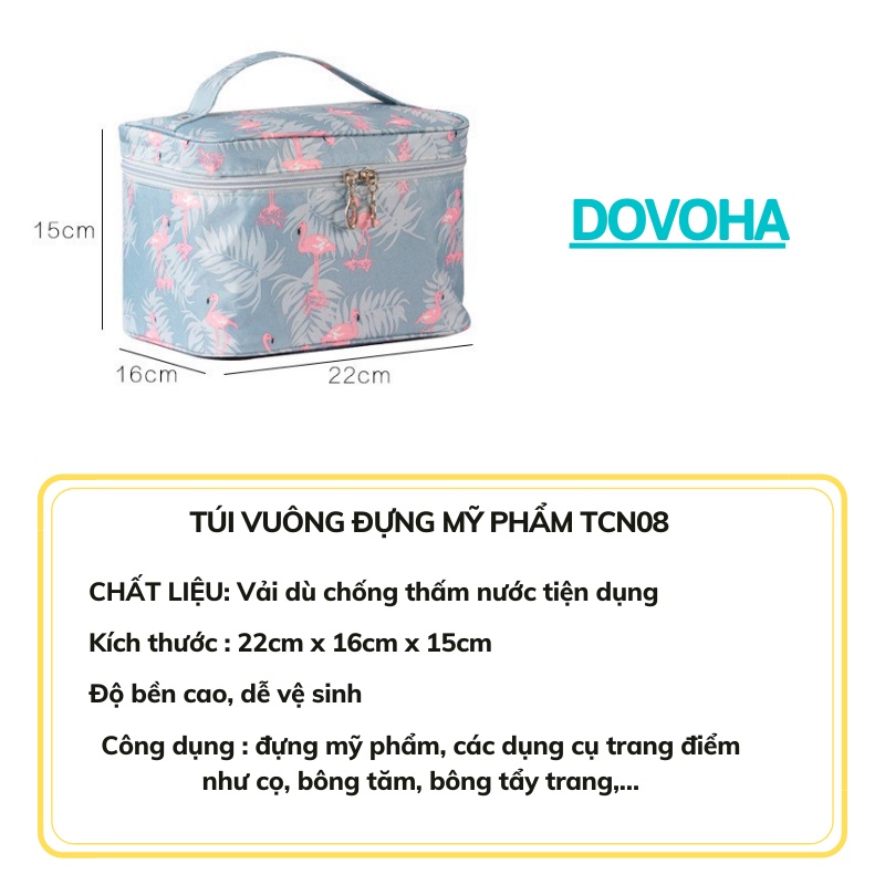 Túi đựng mỹ phẩm đồ trang điểm cá nhân du lịch cao cấp đẹp nhỏ gọn cute DOVOHA TCN08
