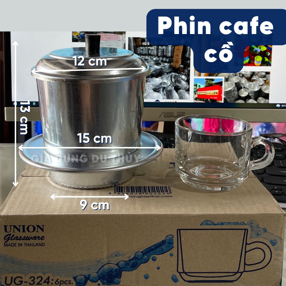 Phin cafe nhôm nhiều size phù hợp pha 1 ly cà phê hoặc pha nhiều ly cà phê dùng cho quán nước - PHIN CAFE NHÔM HT