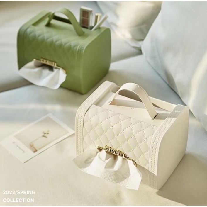 Hộp đựng khăn giấy XIAODUOJIAJU hình túi xách độc đáo cho phòng khách/ phòng ngủ