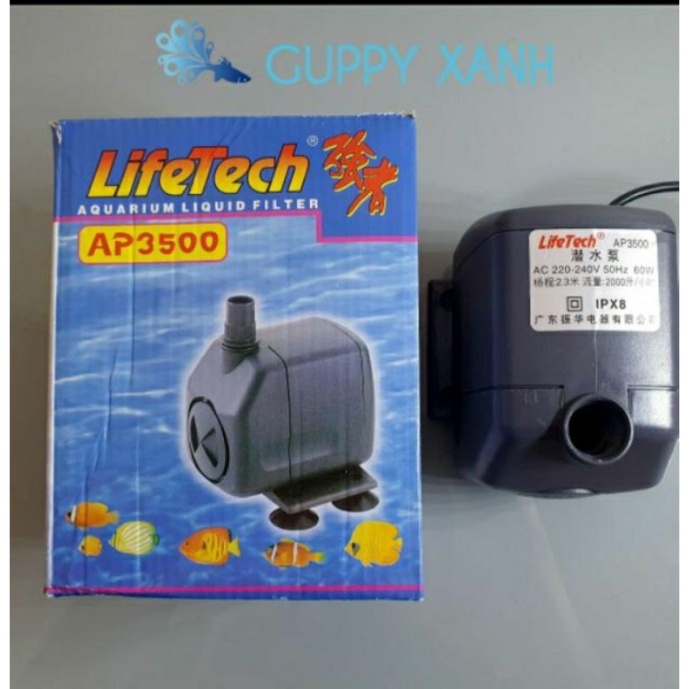 Máy Bơm Lọc Nước Hồ Cá Cảnh Life Tech ap 2000, ap 2500, ap 3100, ap 3500 - Milo Guppy