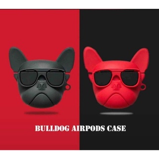 Vỏ Bao Đựng Bảo Vệ Hộp Sạc Tai Nghe, Case Airpods 2/1/i7/i9/i12 - Sillicone Chống Bám Bẩn, Chó Bulldog Bestmall