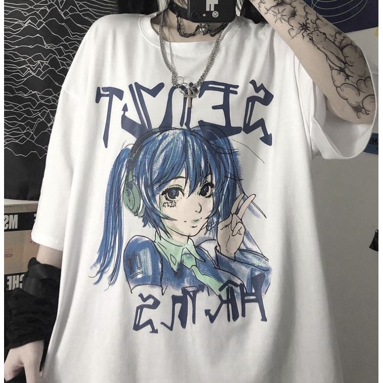ÁO THUN, ÁO PHÔNG TAY LỠ UNISEX FORM RỘNG OVERSIZE ANIME M183