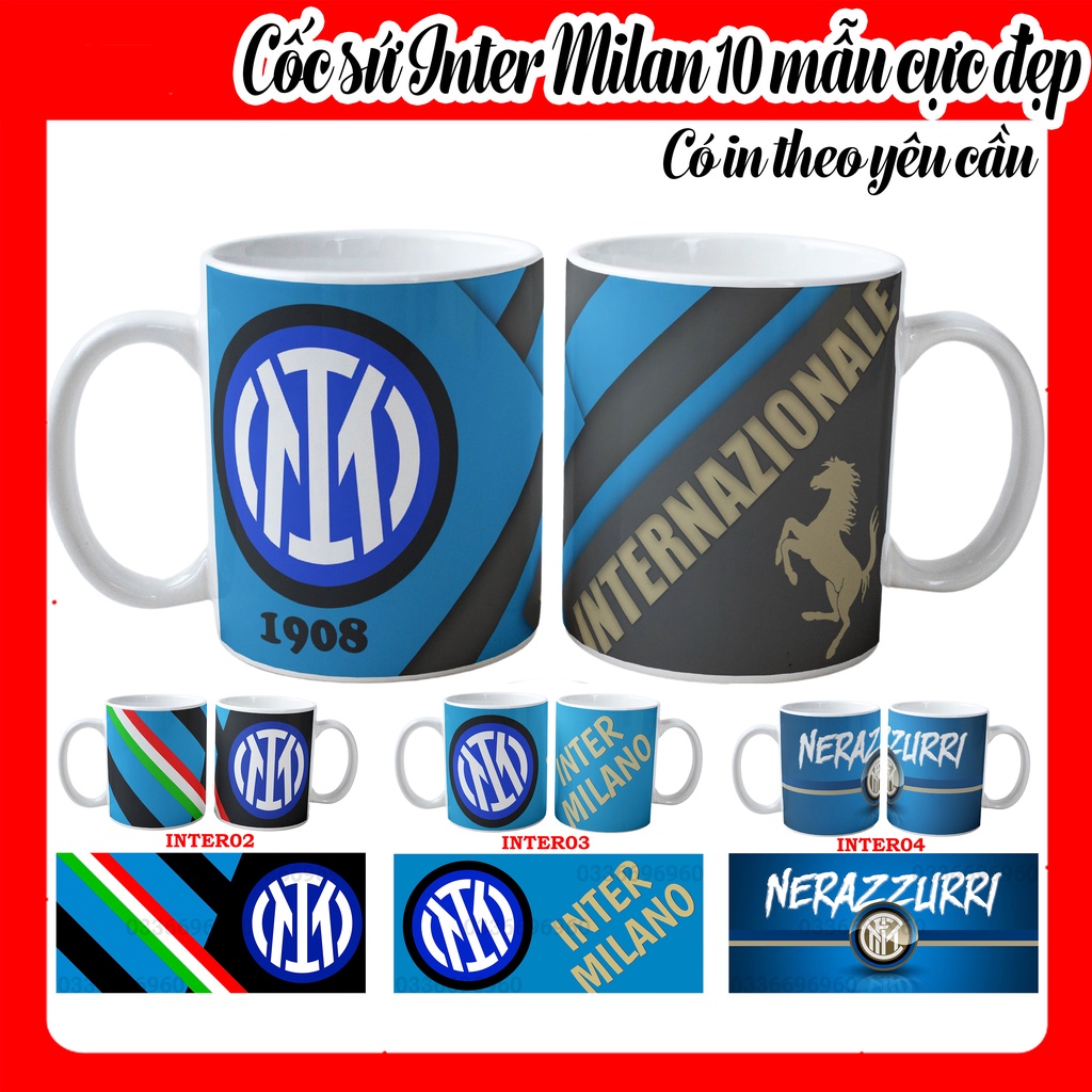 Cốc Sứ Inter Milan, Ly Sứ Inter Milan Nhiều Mẫu, Có In Theo Yêu Cầu